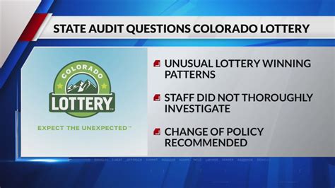 Colorado Auditor: Lottery sales model produced 'unusual winning patterns'
